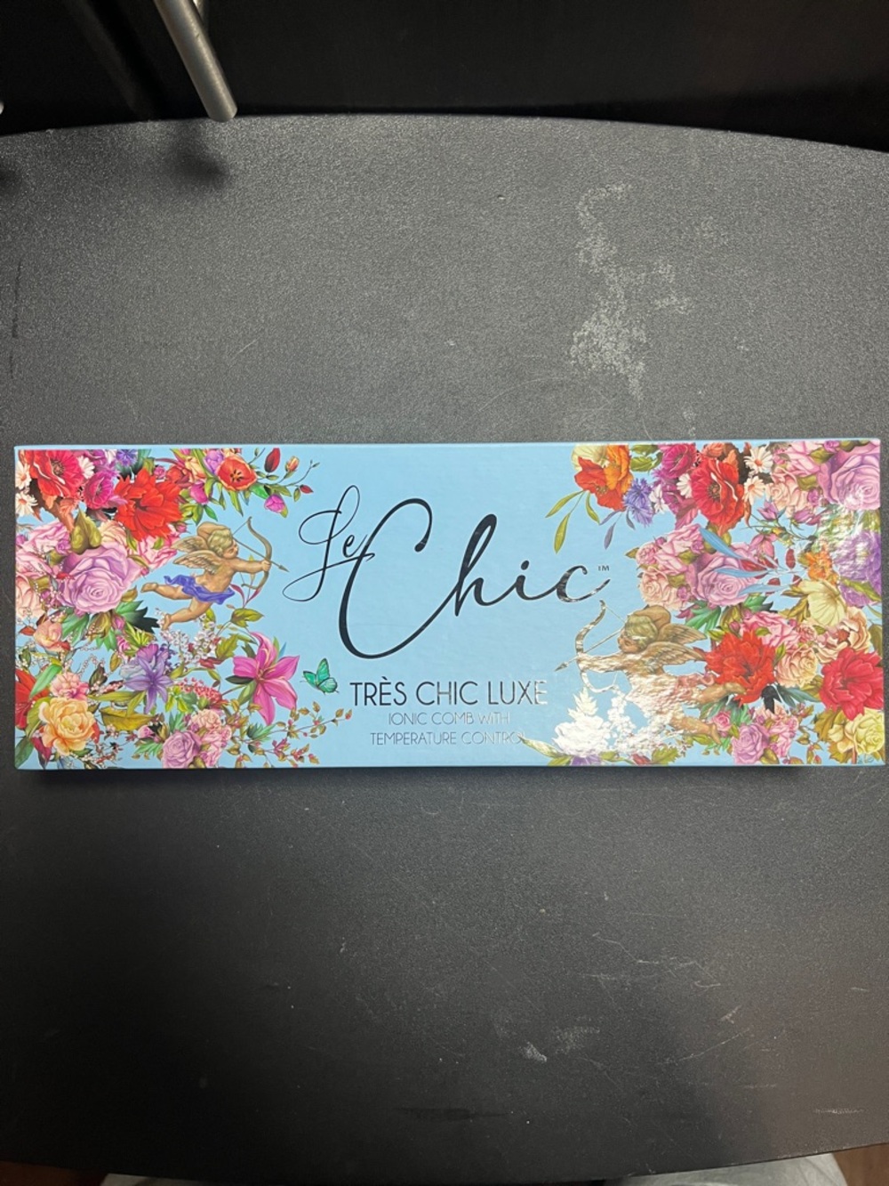 Le Chic Tres Chic Luxe Ionic Heated Comb Hair Straightener Brush Turquoise NEW